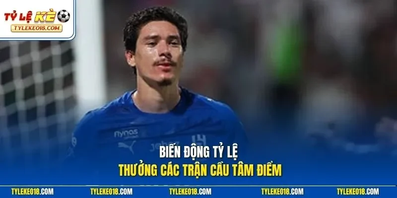 Biến động tỷ lệ thưởng các trận cầu tâm điểm